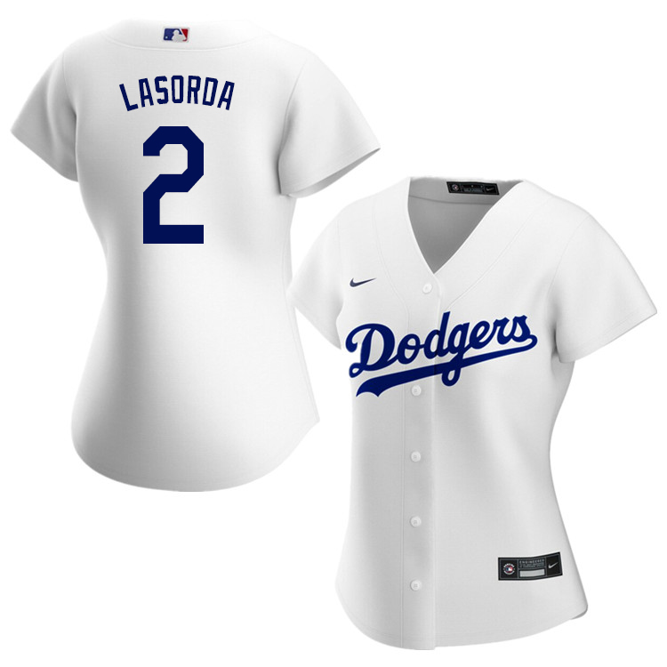 Nike Women #2 Tommy Lasorda Los Angeles Dodgers Baseball Jerseys Sale-White